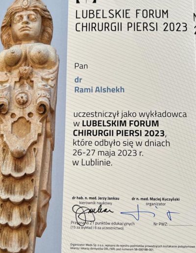 dyplom potwierdzający uczestnictwo w forum